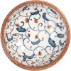 Clayre & Eef 6CEBO0087 Bol Cerámica Blanco Marrón Ø 10x4 cm Estilo Boho