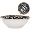 Clayre & Eef 6CEBO0168 Bol Cerámica Blanco Negro Ø 16x5 cm 350 ml