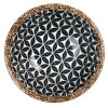 Clayre & Eef 6CEBO0168 Bol Cerámica Blanco Negro Ø 16x5 cm 350 ml