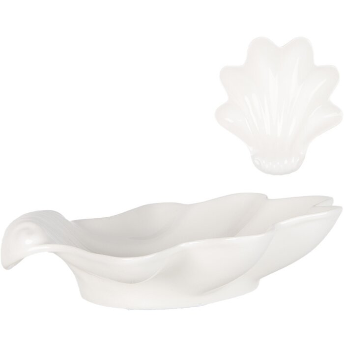 Clayre & Eef 6CEBO0177 Bol Cerámica Blanco 23x22x6 cm