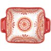 Clayre & Eef 6CEBO0186 Bol Cerámica Blanco Rojo 11x8x4 cm 75 ml
