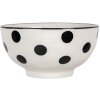 Clayre & Eef 6CEBO0195 Bol Cerámica Blanco Negro Ø 11x6 cm 125 ml