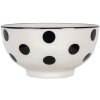 Clayre & Eef 6CEBO0195 Bol Cerámica Blanco Negro Ø 11x6 cm 125 ml