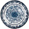Clayre & Eef 6CEDP0166 Plato Ø 21 cm Blanco Azul Desayuno Bohemio Cerámica