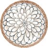 Clayre & Eef 6CEDP0169 Plato Desayuno Cerámica Blanca Marrón Ø 21x3 cm