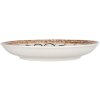 Clayre & Eef 6CEDP0169 Plato Desayuno Cerámica Blanca Marrón Ø 21x3 cm