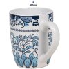 Clayre & Eef 6CEMU0166 Taza Cerámica Blanca Azul Boho 300 ml 12x8x10 cm