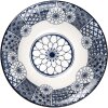 Clayre & Eef 6CEPS0002 Bol Ø 18x6 cm 500 ml Blanco Azul Boho Cerámica