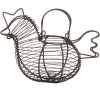 Clayre & Eef 6Y5702 Cesta Pollo Estilo Campestre Marrón Hierro 23x14x17 cm