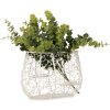 Clayre & Eef 6Y5711 Cesta Hierro Blanco 24x14x16/28 cm Estilo rústico