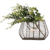Clayre & Eef 6Y5712 Cesta Hierro Marrón 25x16x17/28 cm