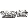 Clayre & Eef cestas juego de 2 16x16x5 12x12x5 cm marrón estilo country hierro