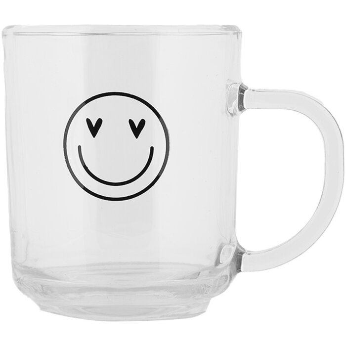 Clayre & Eef BHSGL0014 Vaso de Té Transparente 11x8x9 cm 200 ml Vaso
