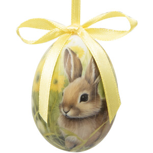 Clayre & Eef 65902 Juego de Huevos Colgantes de Decoración 12 Ø 4x5 cm Plástico Multicolor