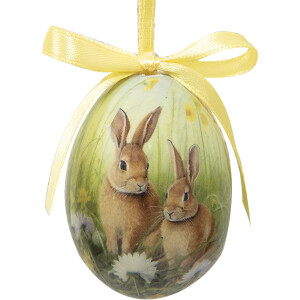 Clayre & Eef 65902 Juego de Huevos Colgantes de Decoración 12 Ø 4x5 cm Plástico Multicolor