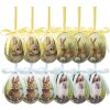 Clayre & Eef 65902 Juego de Huevos Colgantes de Decoración 12 Ø 4x5 cm Plástico Multicolor