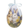 Clayre & Eef 65911 Decoración percha huevo juego 6 Ø 7x10 cm Pascua diseño motivos animales
