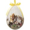 Clayre & Eef 65915 Decoración Colgante Huevo Set 2 Ø 11x15 cm Conejito Estilo Campestre