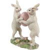 Clayre & Eef 6PR4390 Conejo Decorativo Beige Rosa 11x5x13 cm Poliresina