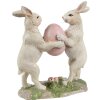 Clayre & Eef 6PR4390 Conejo Decorativo Beige Rosa 11x5x13 cm Poliresina