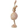 Clayre & Eef 6PR4417 Conejo Decorativo Beige Rosa 11x7x27 cm Poliresina