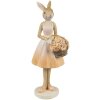 Clayre & Eef 6PR4419 Conejo Decorativo Beige Rosa 9x6x21 cm Poliresina