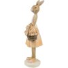 Clayre & Eef 6PR4419 Conejo Decorativo Beige Rosa 9x6x21 cm Poliresina