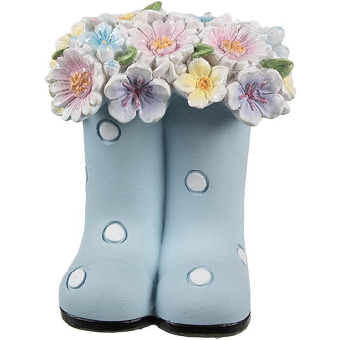 Clayre & Eef 6PR5180 Decoración Botas Azul 10x10x12 cm Estilo country