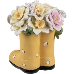Clayre & Eef 6PR5182 Botas Decoración Amarillo Estilo Campestre 10x10x12 cm