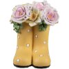 Clayre & Eef 6PR5182 Botas Decoración Amarillo Estilo Campestre 10x10x12 cm