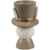 Clayre & Eef 6PR4401 Huevera Conejo Beige Marrón 7x7x12 cm Estilo campestre