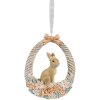 Clayre & Eef 6PR4403 Decoración Percha Conejo Beige Naranja 7x2x10 cm