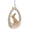 Clayre & Eef 6PR4403 Decoración Percha Conejo Beige Naranja 7x2x10 cm