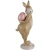 Clayre & Eef 6PR5252 Conejo Decorativo Beige Rosa 10x12x31 cm Estilo Campestre