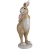 Clayre & Eef 6PR5252 Conejo Decorativo Beige Rosa 10x12x31 cm Estilo Campestre