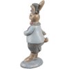 Clayre & Eef 6PR5256 Conejo Decorativo Beige Azul 8x7x19 cm Estilo Campestre