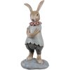 Clayre & Eef 6PR5259 Conejo Decorativo Beige Azul 6x5x13 cm