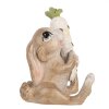 Clayre & Eef 6PR5238 Conejo Decorativo Beige 6x5x7 cm Poliresina Estilo Campestre
