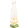 Clayre & Eef 6PR5243 Decoración Conejo Blanco Verde 7x7x19 cm
