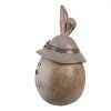 Clayre & Eef 6PR5263 Conejo Decorativo Beige Marrón Ø 7x13 cm Estilo Campestre
