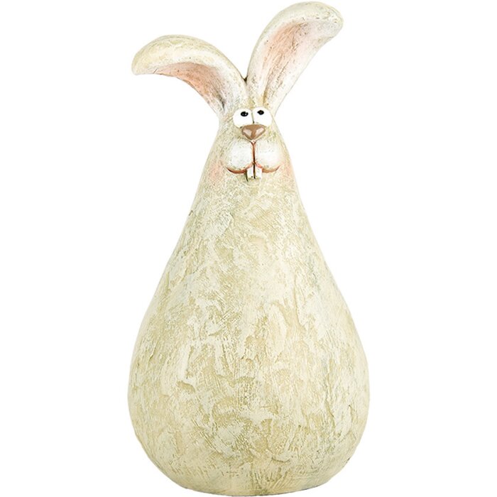Clayre & Eef 6PR5278 Decorativo Conejo Verde Ø 9x16 cm Estilo Campestre