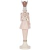 Clayre & Eef 6PR5117 Conejo Decorativo Blanco Rosa 11x11x44 cm Estilo Campestre