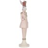 Clayre & Eef 6PR5117 Conejo Decorativo Blanco Rosa 11x11x44 cm Estilo Campestre