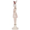 Clayre & Eef 6PR5117 Conejo Decorativo Blanco Rosa 11x11x44 cm Estilo Campestre