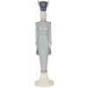Clayre & Eef 6PR5118 Conejo Decorativo Blanco Azul 11x11x45 cm Estilo Campestre