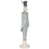 Clayre & Eef 6PR5118 Conejo Decorativo Blanco Azul 11x11x45 cm Estilo Campestre