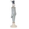 Clayre & Eef 6PR5119 Conejo Decorativo Blanco Azul 9x9x35 cm Estilo Campestre