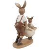 Clayre & Eef 6PR5126 Conejo Decorativo Poliresina Marrón Beige 15x7x21 cm