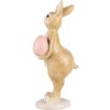 Clayre & Eef 6PR5236 Conejo Decorativo Beige Rosa 5x6x13 cm Estilo Campestre