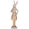 Clayre & Eef 6PR5239 Conejo Decorativo Beige Gris 7x5x24 cm Estilo Campestre
